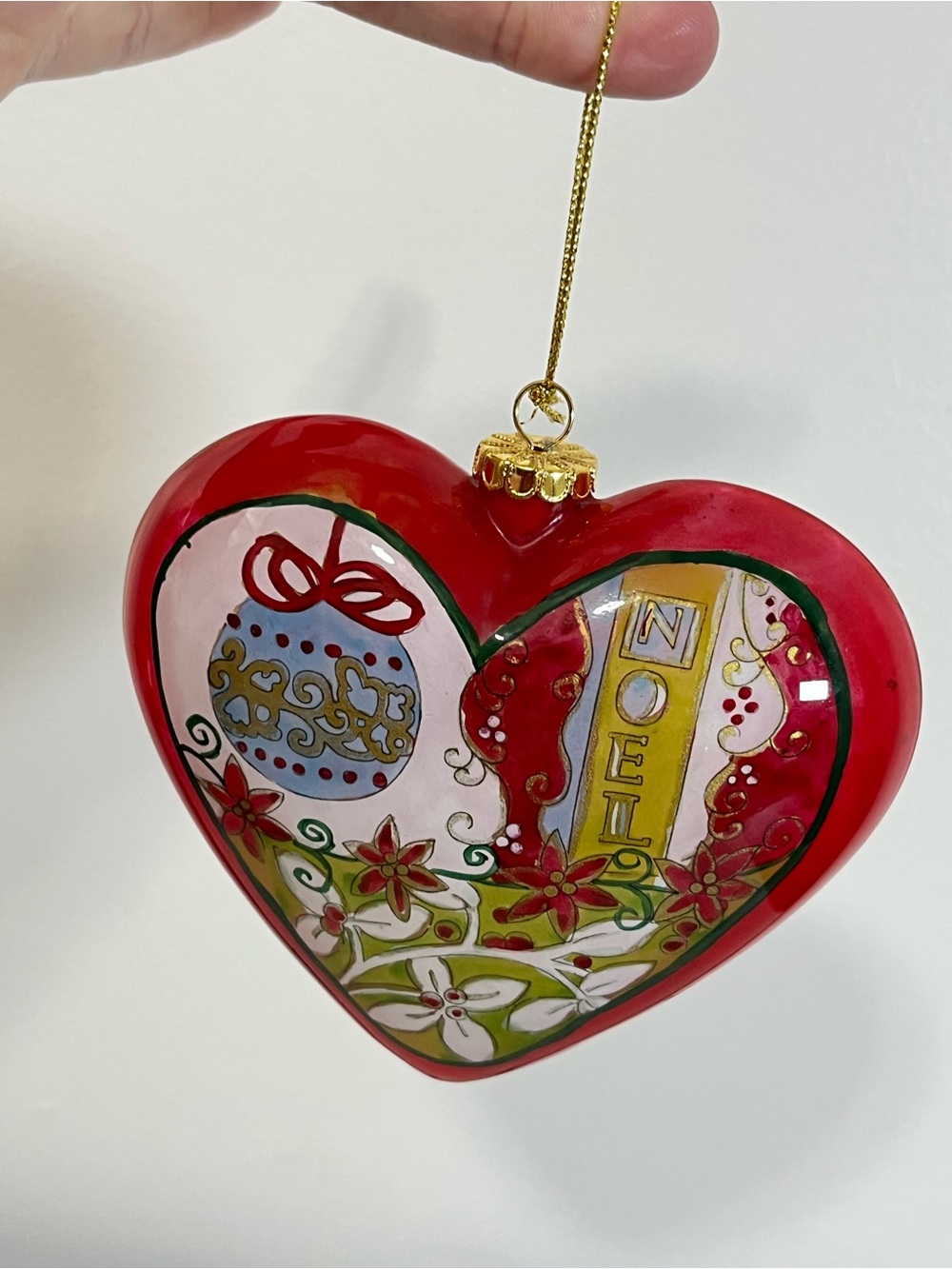 Pier 1 Li Bien Heart-Shaped Joy-Noel Christmas Ornament With Box - 2008 - Picture 8 of 12